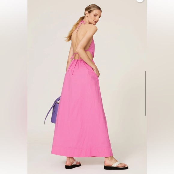 STAUD Apfel Maxi Elastic Waist Dress Size Large - Picture 3 of 11